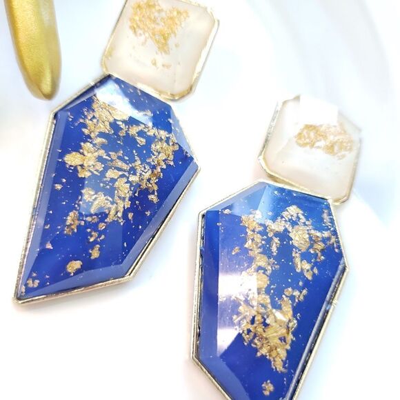 Zara Speckled Gold Earrings  - Picture 5 of 12